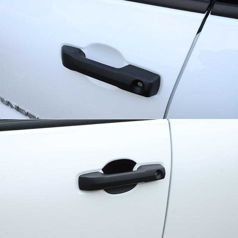 For Toyota Tundra 2022 2023 ABS Carbon fibre Car Outer Door Handle Bowl Cover Trim Protector Frame Sticker Exterior