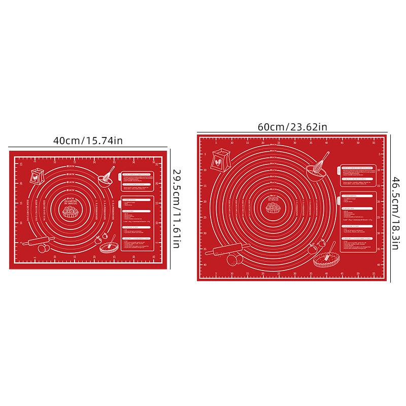 "Extra Large Silicone Baking Mat with Measurement Scale - Thickened EVA Kneading Pad"