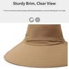 Adjustable Wide Brims Sun Hat For Men With Removable Top Panel Breathable Outdoor Fishing Cap Sun Protections