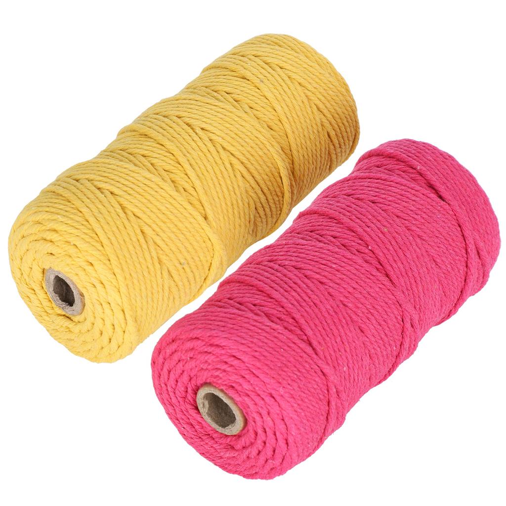 Natural Cotton Rope Macrame Cord Single Strand Knitting Yarn Handicrafts DIY 3mm 100meter
