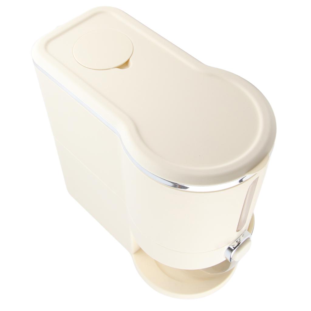 Boîtes à Riz Pression Blanc Crème Anti-Insectes Anti-Humidité Seau de Stockage pour Riz Usage Domestique Seau de Stockage pour Riz