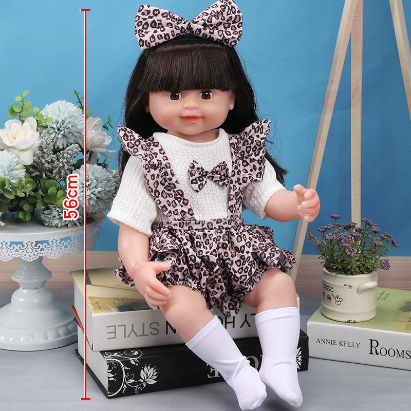 56cm Reborn Simulation Barbie Baby Doll Gift Set - Soft Gel Toy for Girls