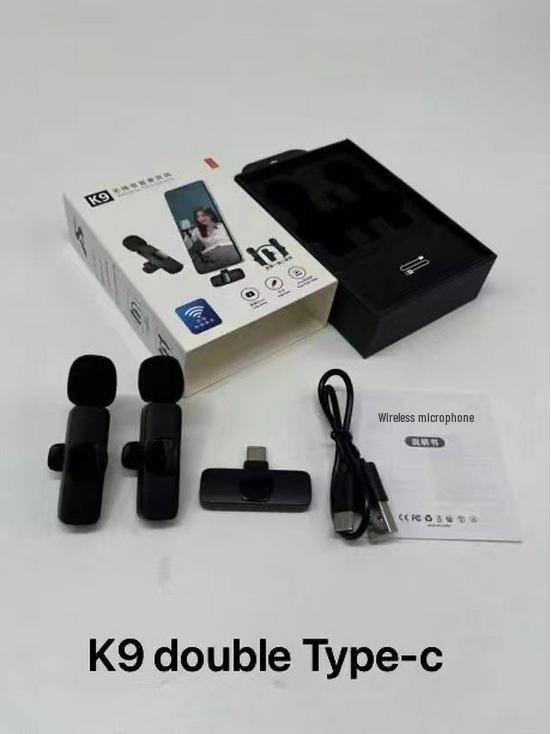 Wireless Lavalier Microphone with Intelligent Noise Reduction for Live Streaming, Vlogging, and Video Recording