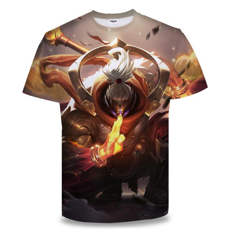 

League of Heroes LOL футболка с короткими рукавами, мужская весна и лето, новая футболка с 3D цифровым принтом, топ
