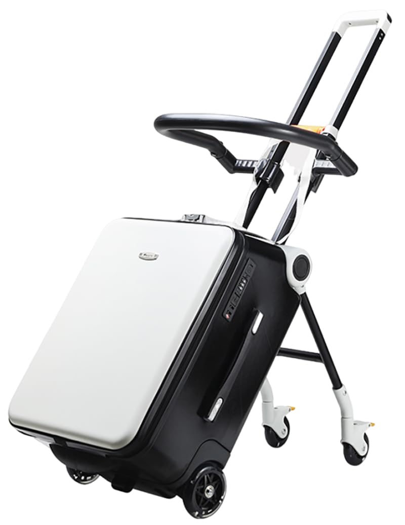 

детский перевозить дети могут кататься перевозить кодовый замок тихий двойной можно использовать как удобный для и 40 л большой белый [Hopeholic] Детский чемодан, кейс, белый