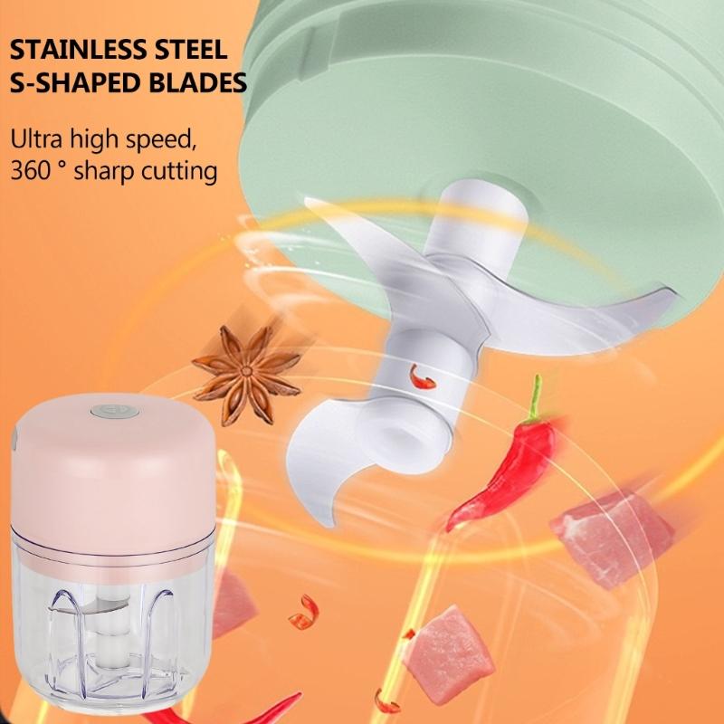 Efficient Electric Food Chopper Vegetable Grinder Household Garlic Press Mashers Quick and Convenient Cooking Aid