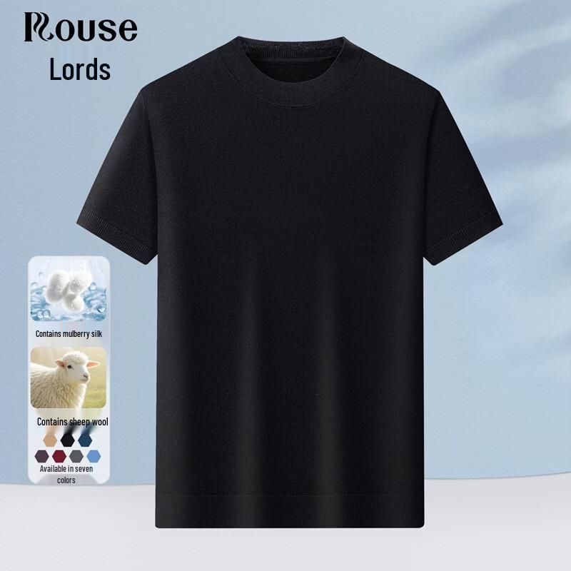 Men s Silk-Wool Blend Short-Sleeve T-Shirt 185