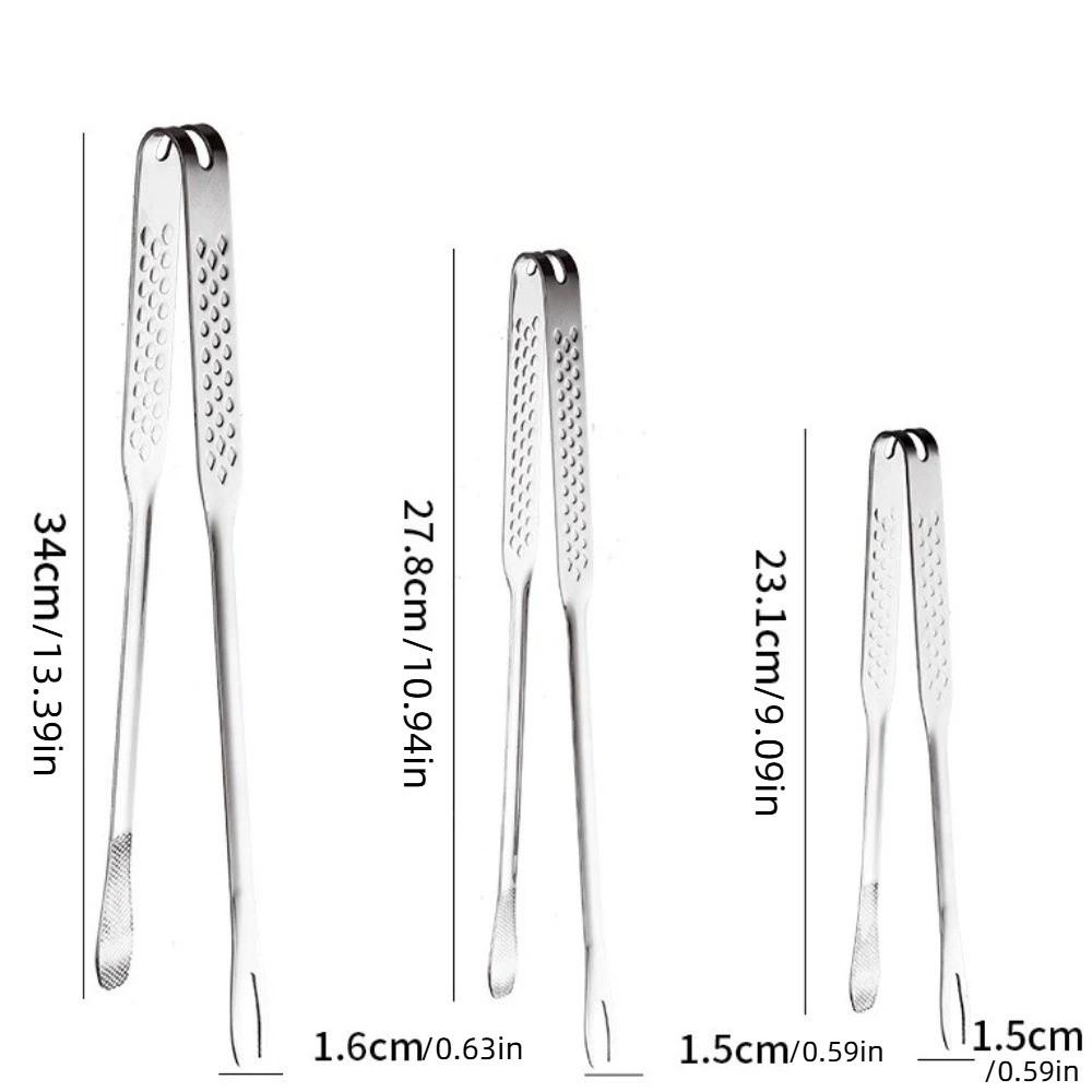 Heat Resistant Long Handle Grill Tongs Non-Slip Kitchen Tongs Barbecue Tongs  Barbecue
