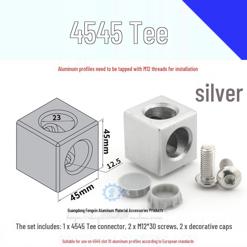 Standard Euro 3030/4040 Aluminiowy Trójstronny Złącze Kątowe Prawidłowe do Profili Przemysłowych