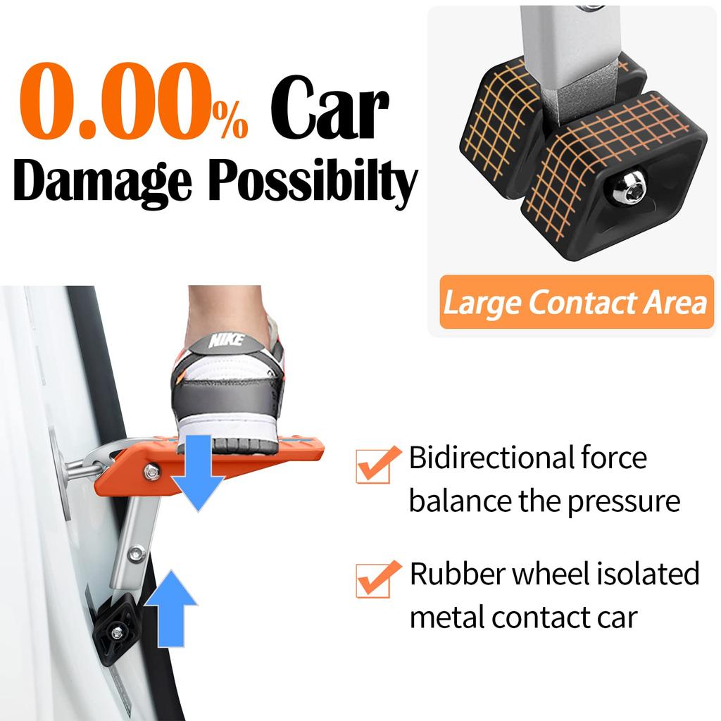 TOOENJOY Car Side Step Car Door Side Pedal Foldable Door Step Car Wash Aid
