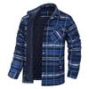 Men's Jacket Long Sleeve Lapel Plaid Shirt Men's Jacket