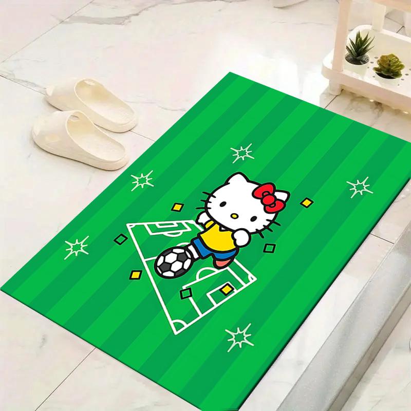1pc Kitty Soccer Star Carpet Rug for Bedroom Living Room Decor Sofa Home Game Area Rug Non-slip Floor Mat. DT7160196