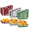 12-Piece Paper Party Trays - World Cup Football Boat Boxes, Fried Chicken & Burger Serving Trays, Disposable Food Containers, Game Day Party Supplies