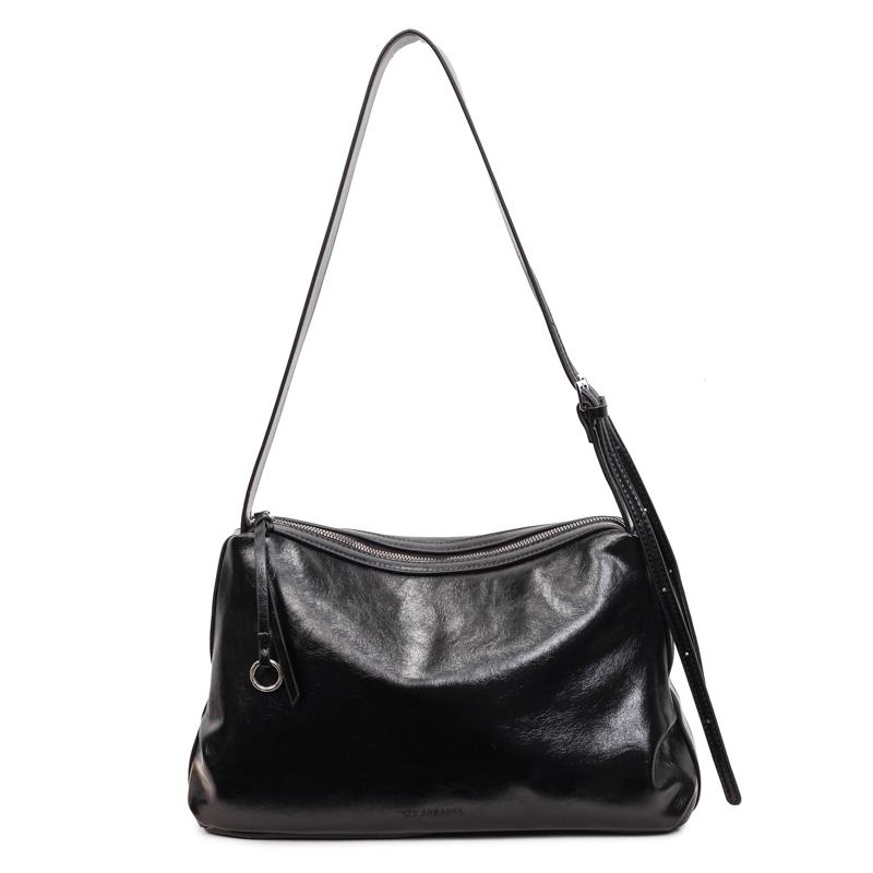 

Fashiable and Versatile Zipper Solid PU Women s Single Shoulder Bag 2026 New High End Niche Design Mobile Phe Crossbody Bag чёрный