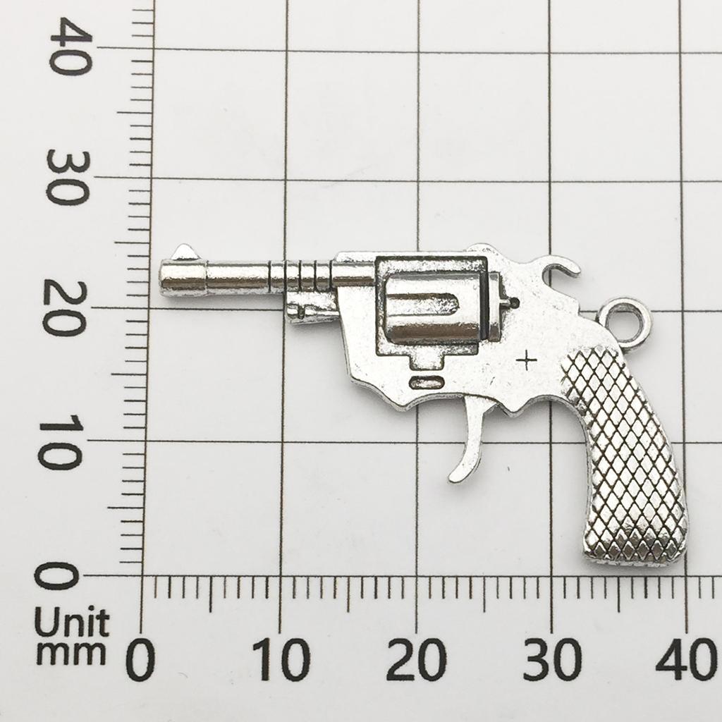 DIY Vintage Alloy Jewelry Accessories Ancient Silver Gun Weapon Bullet Necklace Bracelet Pendant Factory Direct Sales