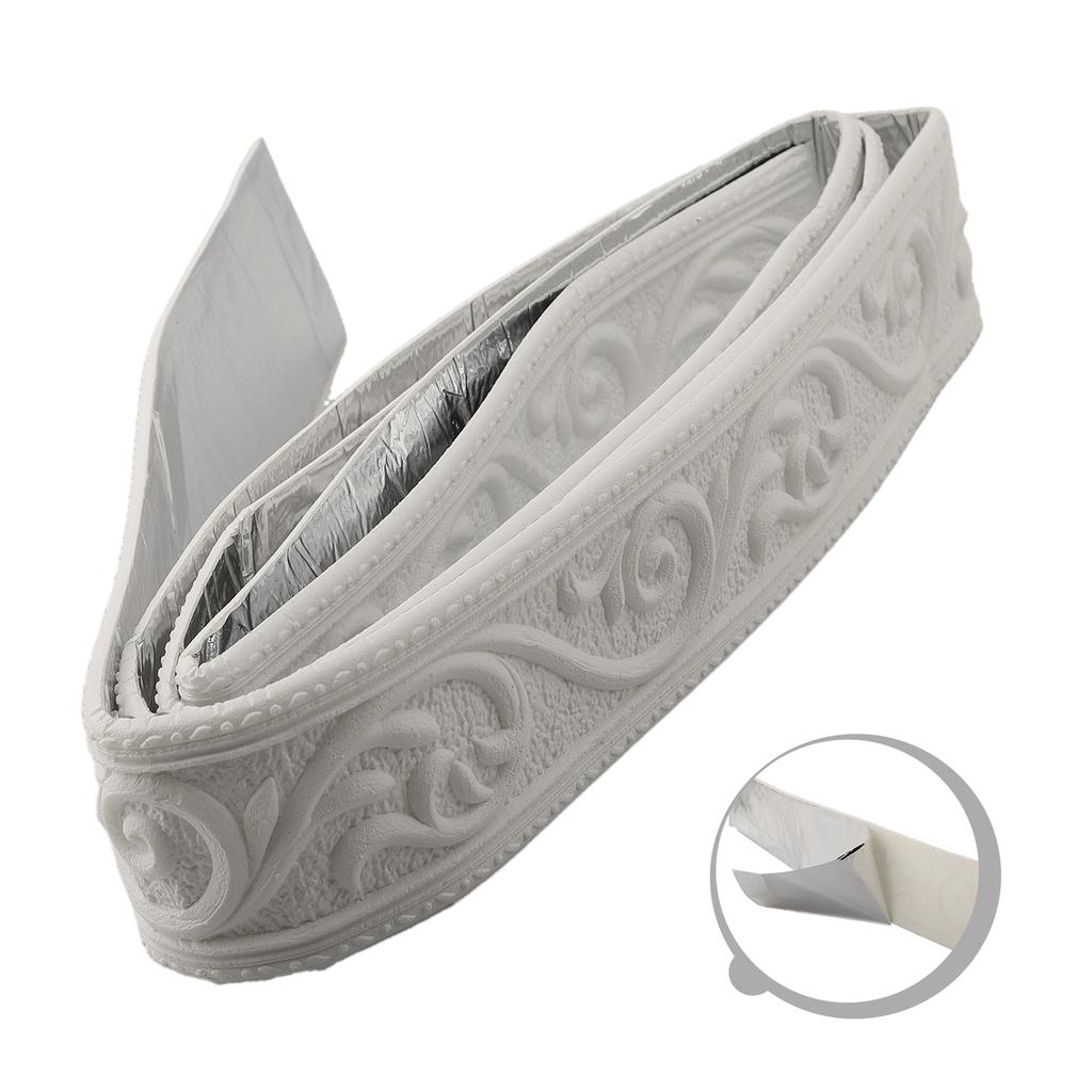 3D Foam Molding Trim Wall Trim Line Decoration Silver