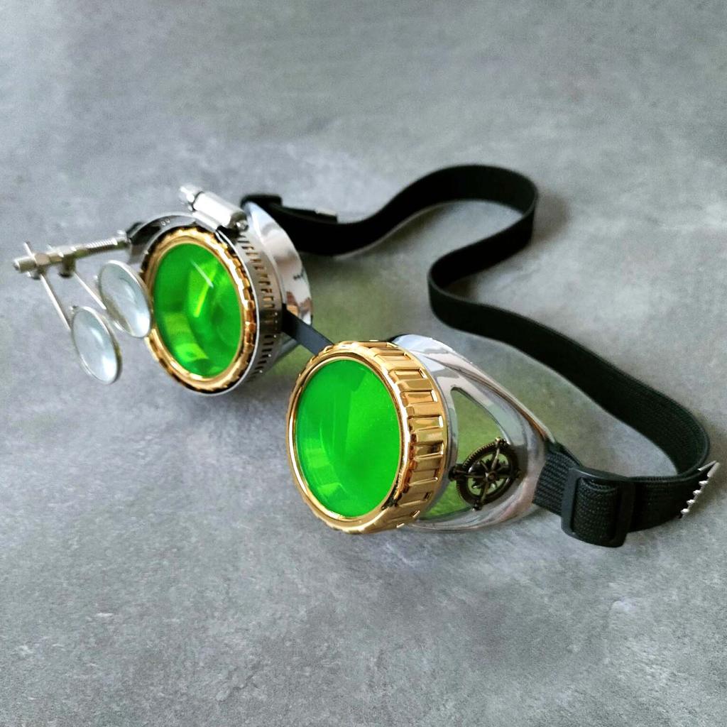 Ochelari Steampunk Funky Recuzită Foto Ochelari Punk Colorați Costum Modă Gotică Ochelari Unisex