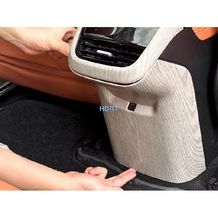 For Changan Deepal S7 S07 + Car Styling Front Water Cup Frame Rear Air Vent Outlet Armrest Box Cover Wood Grain Interior
