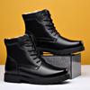 Mens Soft Elastic Cold Warm Padded Snow Boots Thick-soled Non-slip Wear-resistant Outdoor Mountaineering Casual Sneakers Cotton Boots