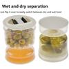 Plastic Vegetable Hourglass Jar Silicone Lid Spice Fresh Keeping Container Kitchen Restaurant Juice Separator Bottle