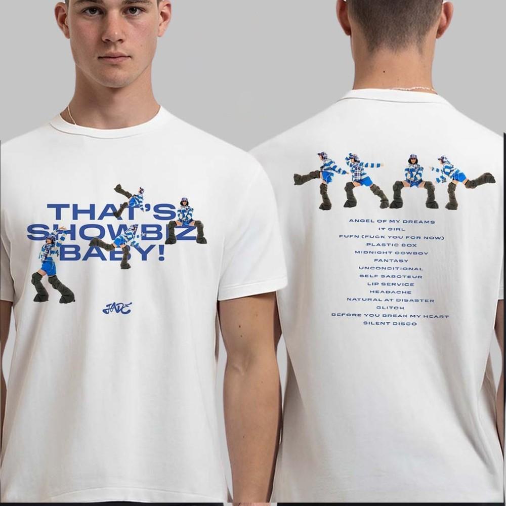 

JADE That’s Showbiz Baby Figures And Track Listing Two Sided T-Shirt 4XL