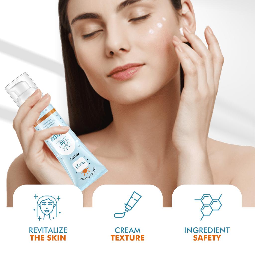 Erfrischende Schutzcreme, feuchtigkeitsspendender Sonnenschutz für die Haut gegen UV-Strahlung, Creme-Exposition im Freien, Make-up