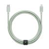 NATIVE UNION Belt Cable To Lightning Data Sync Fast Charging Cable Compatible with USB-C [MFi Certified] iPhone/iPad (3 Meters) (Sage)