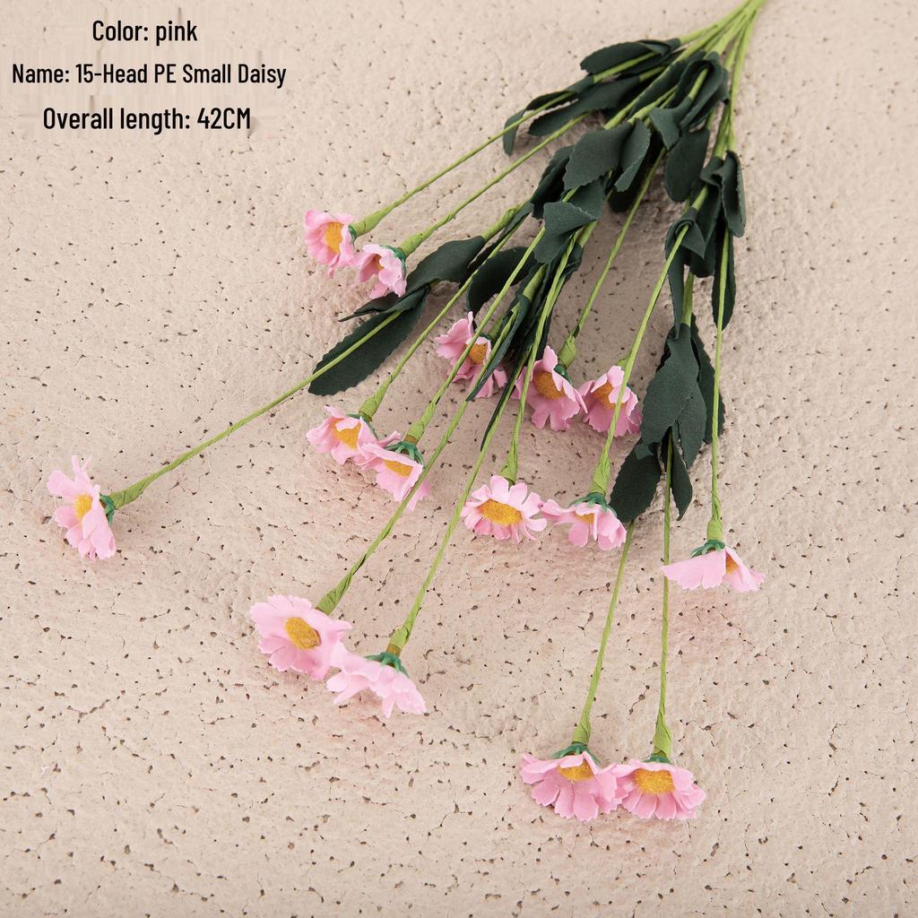 INS Style 15-Head PE Foam Daisy Fake Flowers for Home Wedding Decor