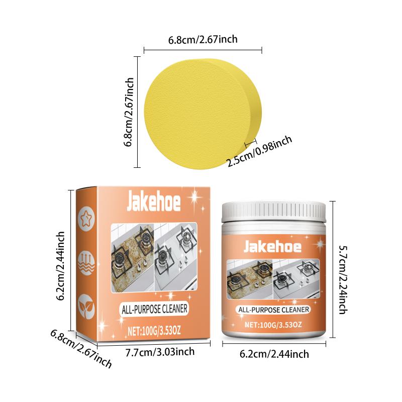 Nettoyant Décontaminant Multifonction pour Cuisine Casseroles et Poêles Graisse Huile Rouille Tartre Jaune pour Surfaces Domestiques