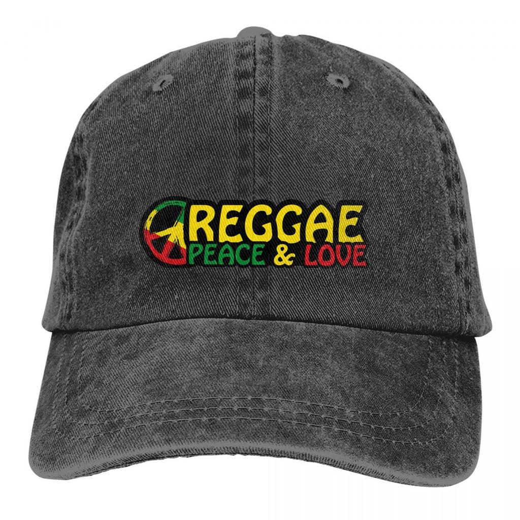 Reggae Music Peace And Love With Peace Symbol Baseball Caps Peaked Cap Rasta Flag Lion Sun Shade Hats for Unisex Women