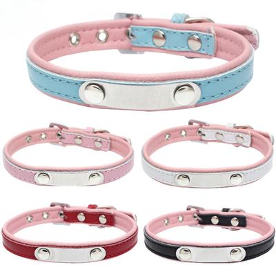 Stainless Steel Iron Lettering Pet Collar Leather Dog Chain Cat with Large  Medium and Small Dog Pet Supplies