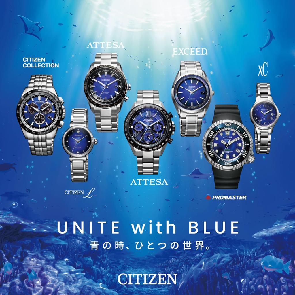 Wristwatch Promaster Waterproof UNITE with BLUE Limited Edition Silver Blue Watch Black [Citizen] Light-Powered Eco-Drive Diver's BN1025-08L Men's