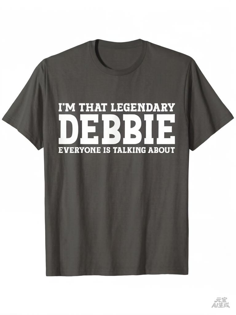 2026 Im The Legendary Debbie Printed Tshirt Unisex Shortsleeved Round Neck Comfortable Casual Wear