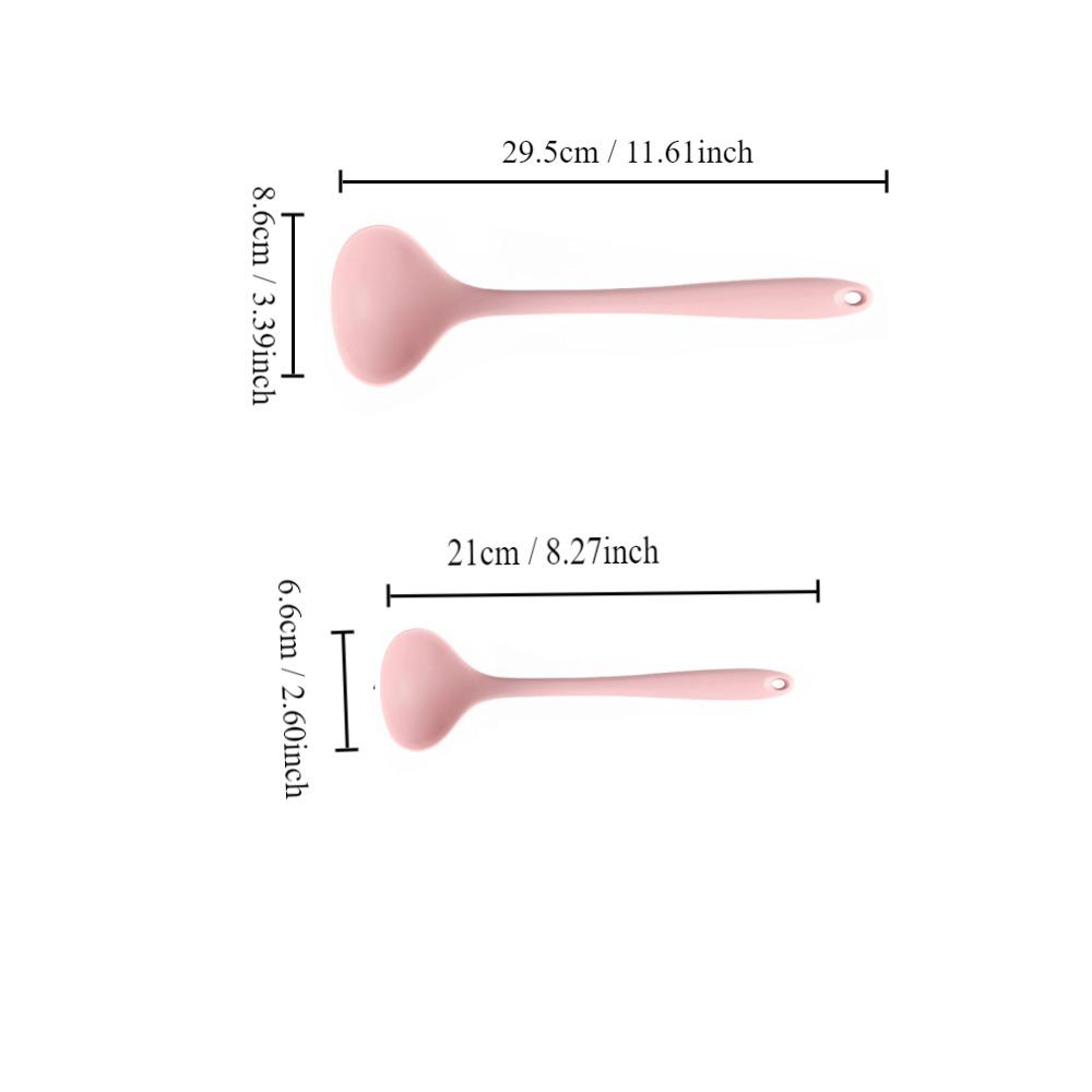 2Pcs Nonstick Ladle Spoon 8.3 Inch & 11.6 Inch Cooking Spoon Durable Soup Spoon  Kitchen