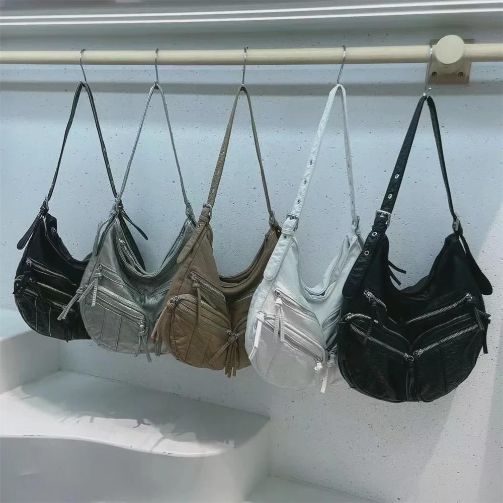 

Женская сумка для мотоциклетной спецодежды в ретро-европейском и американском стиле - универсальная, на молнии, стильная сумка-мессенджер на одно плечо