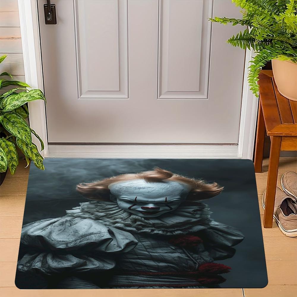 Halloween Carpet Mat Rug Horror Clown Circus Chains Sewer Print Home Decoration Indoor Door Mat Festive Party Supplies