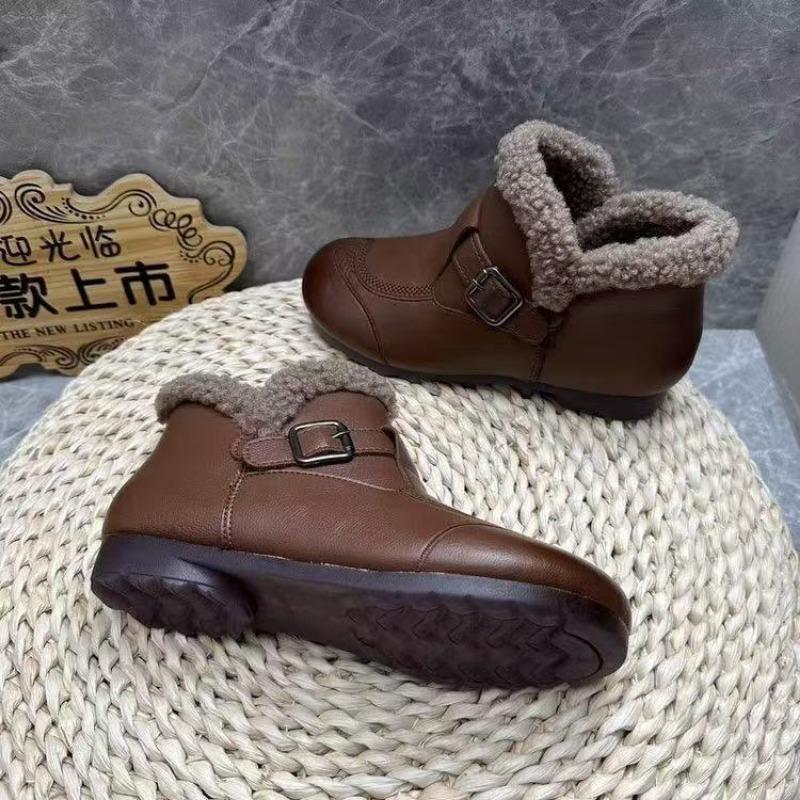 

Осень и зима новая женская обувь на мягкой подошве мягкая подошва Doudou Mao средние и пожилые хлопковые ботинки зимние ботинки 40 темно-коричневого