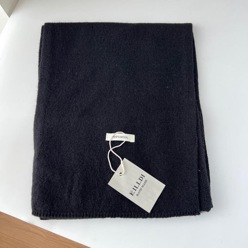Sciarpa minimalista 100% lana pura da donna autunno inverno versatile tinta unita sottile scialle regalo avanzato per coppia sciarpa calda