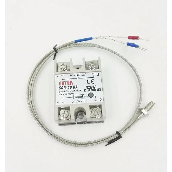 REX-C100 Digital PID Thermostat Temperature Controller digital REX-C100 40A SSR Relay/K Thermocouple Probe/heat sink
