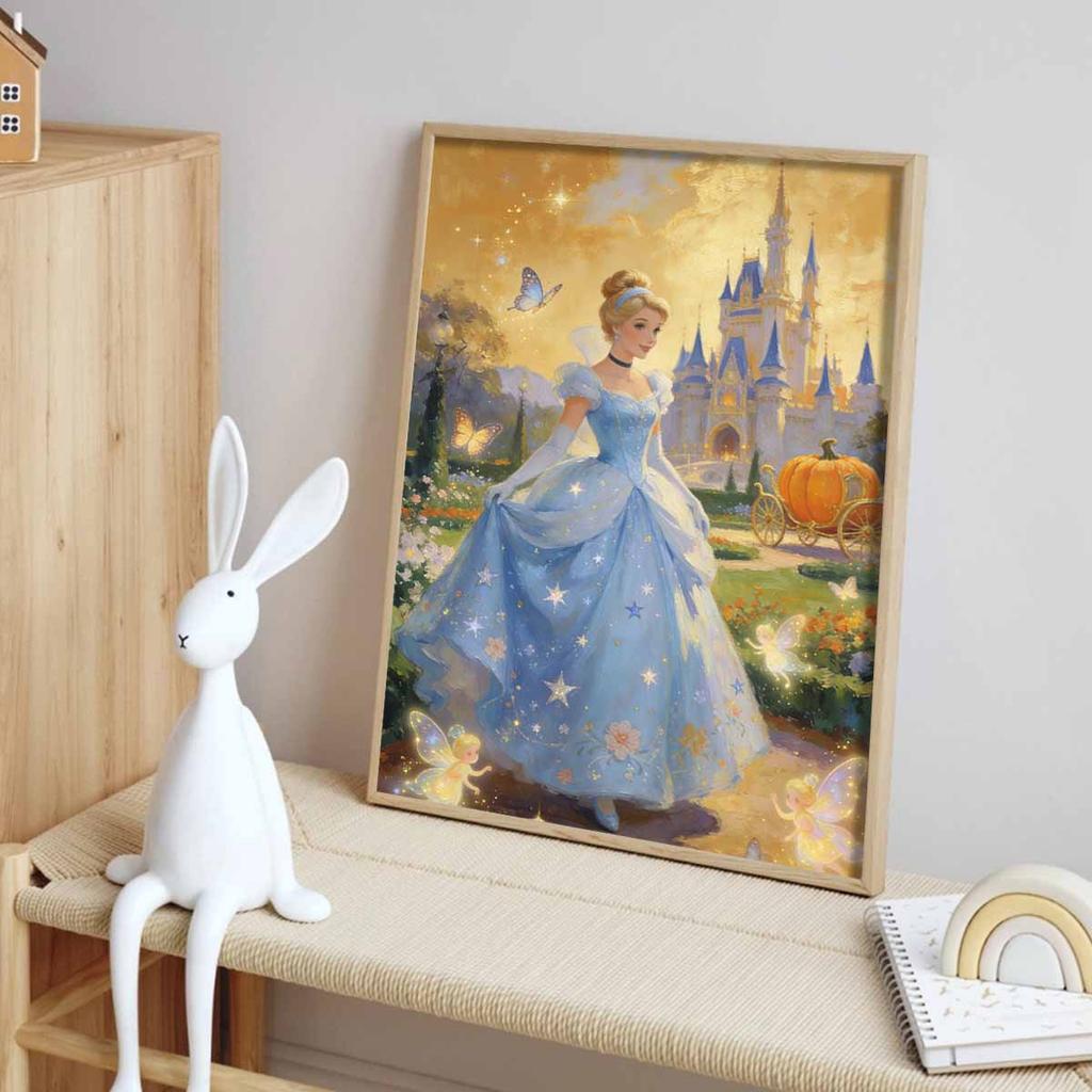 Disney Cinderella Diamond Paint Art Kit Mosaic Painting Diamond Art Home Room Decor Gift