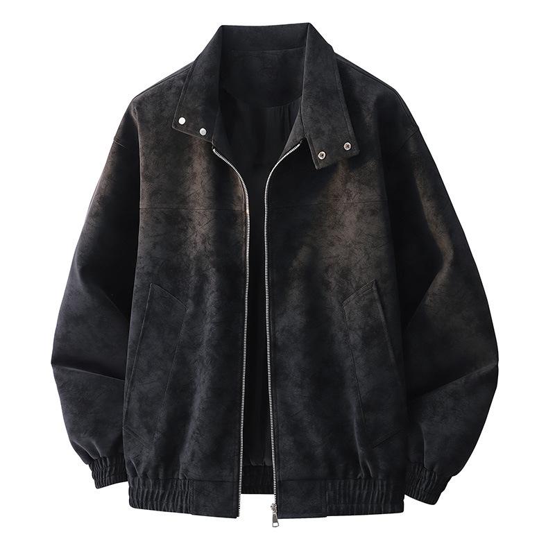 Leather jacket jacket men's autumn and winter velvet warm new American retro fashion versatile locomotive clothing leather jacket men