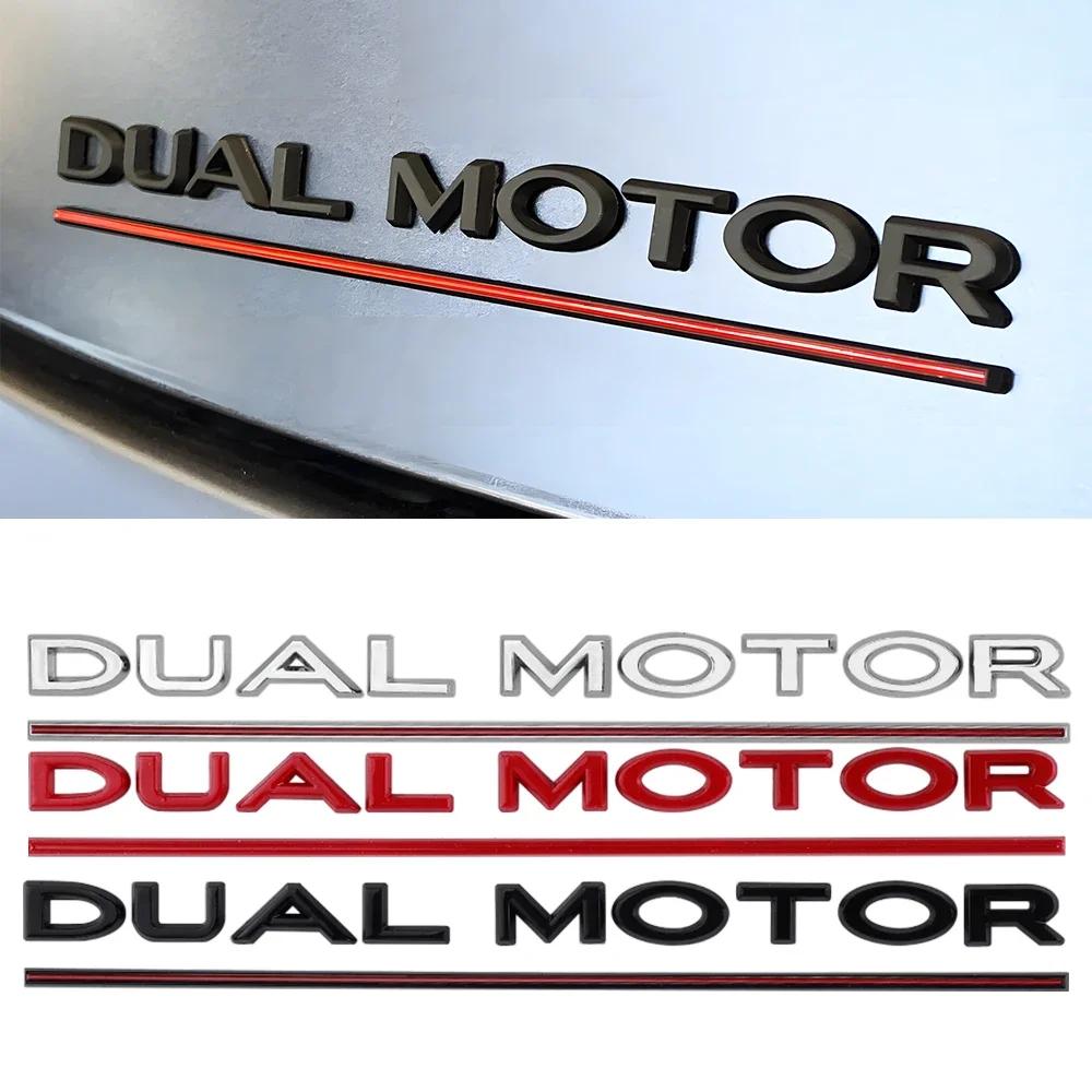 Samolepka na auto 2025 Nová 3D ABS emblém zadního kufru auta Tesla Kreativní dekorační samolepka Písmena Logo Obtisk pro Tesla DUAL MOTOR Režim