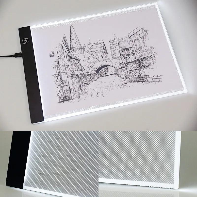 A4/A5 LED Drawing Copying Table Children Drawing Board Transparent Copying Table