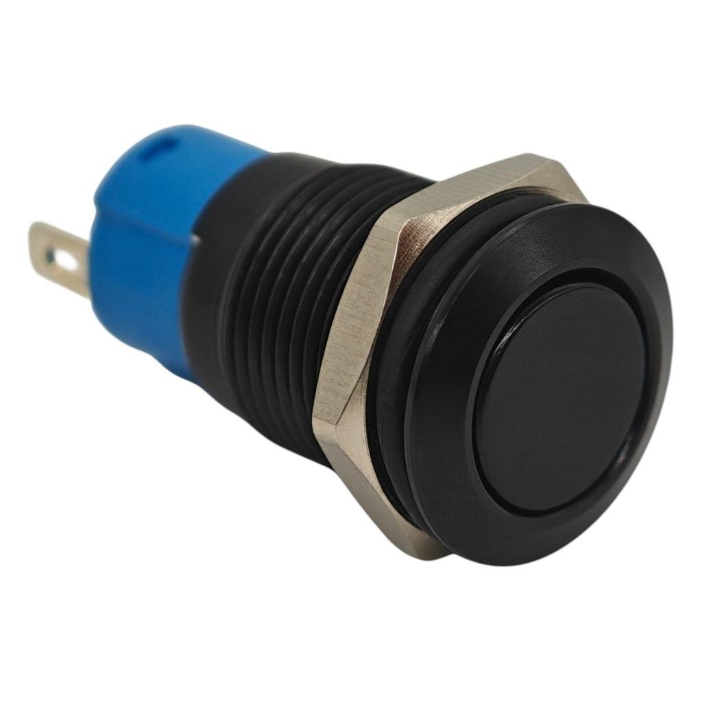 Włącznik On/Off, Przycisk Zatrzaskowy 12Mm Czarny