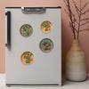 Five Gourds Refrigerator Magnet Bring Good Luck Wealth 3D Gourd Vine Round Refrigerator Magnet Home Office Kitchen Decoration