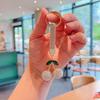 Hochwertiger Kristallkirschen-Anhänger Blingbling Strass Schlüsselanhänger für Auto Modischer Taschenanhänger Damen