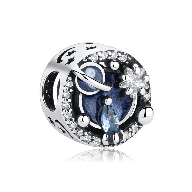 925 Silver Charm Love Star Moon Sun Spaceman Pendant Beads Charms Fit Original Bracelets Necklaces Jewelry For Women