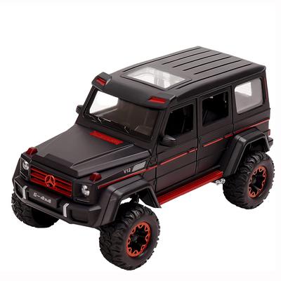 Modelo de metal fundido a presión Benz G500 a escala 1/22, coche de juguete grande G500 con luz y música, coches extraíbles para niños y adultos