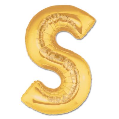 Gold Foil Balloon Letter S 40 Cm Decoration Birthday Party