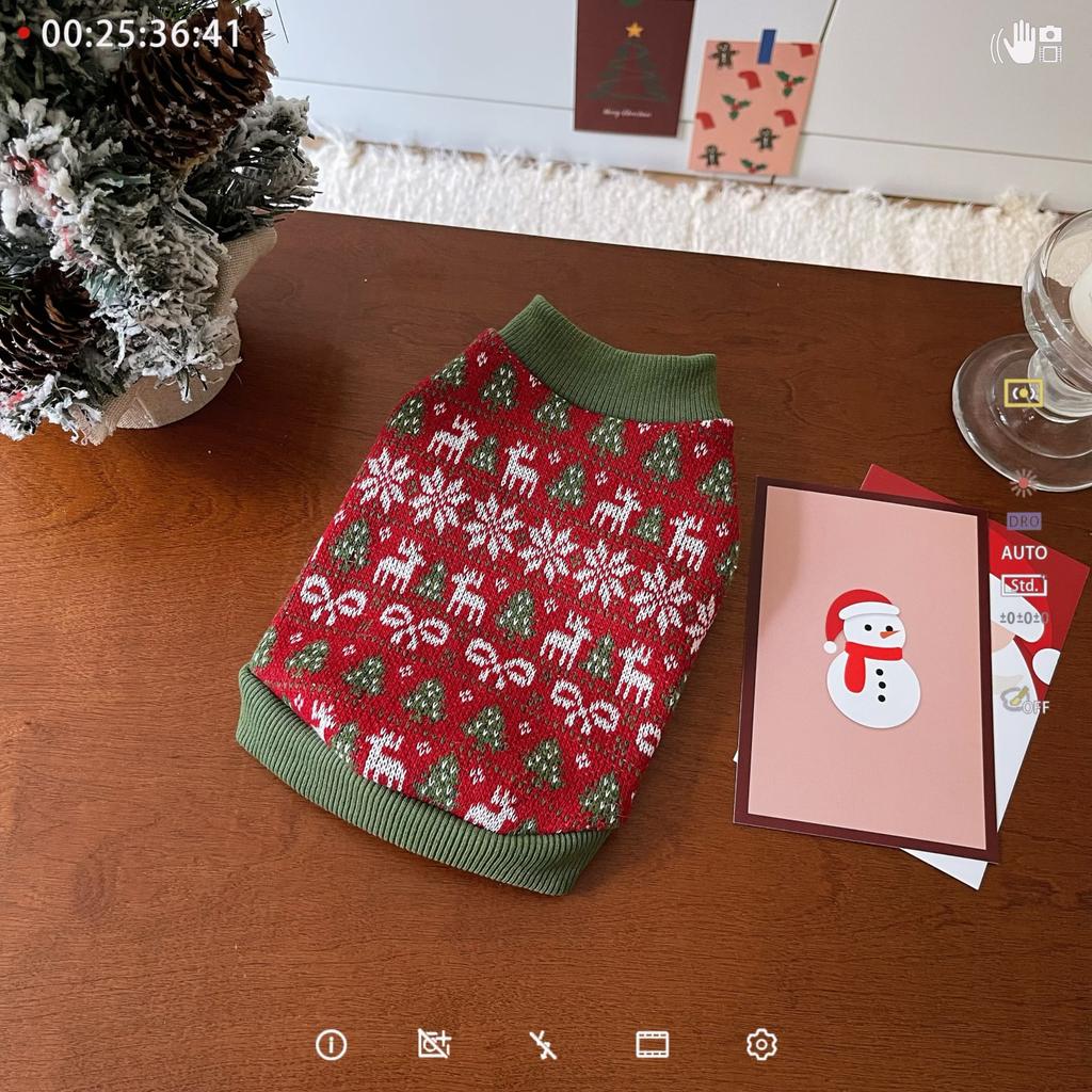 Christmas Dog Sweaters Knitted Pullover Cat Dog Sweater Pet Turtleneck Teddy Bear Small Dog Clothing Puppy Clothes